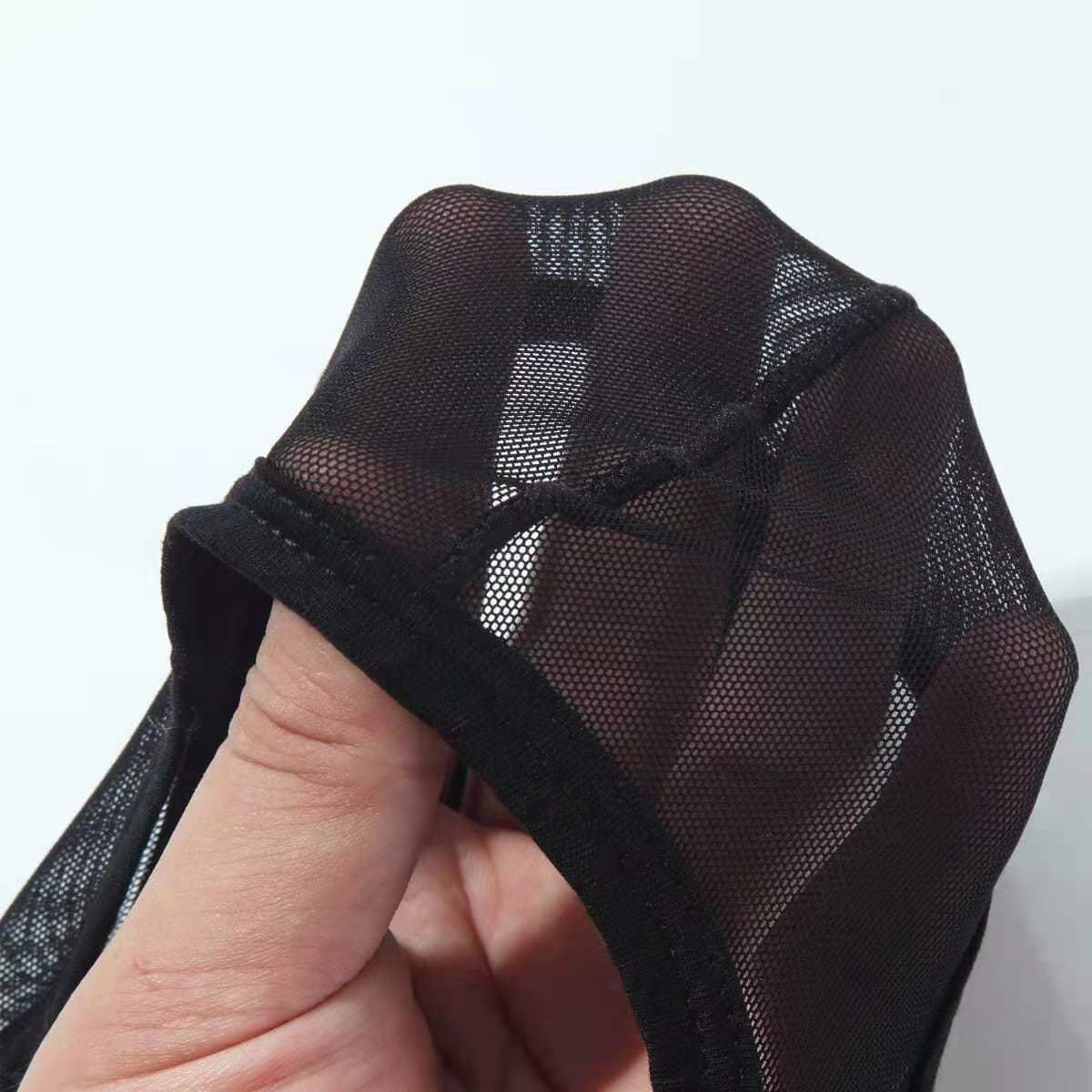 Separate Ice Silk Striped Back Empty Thong -