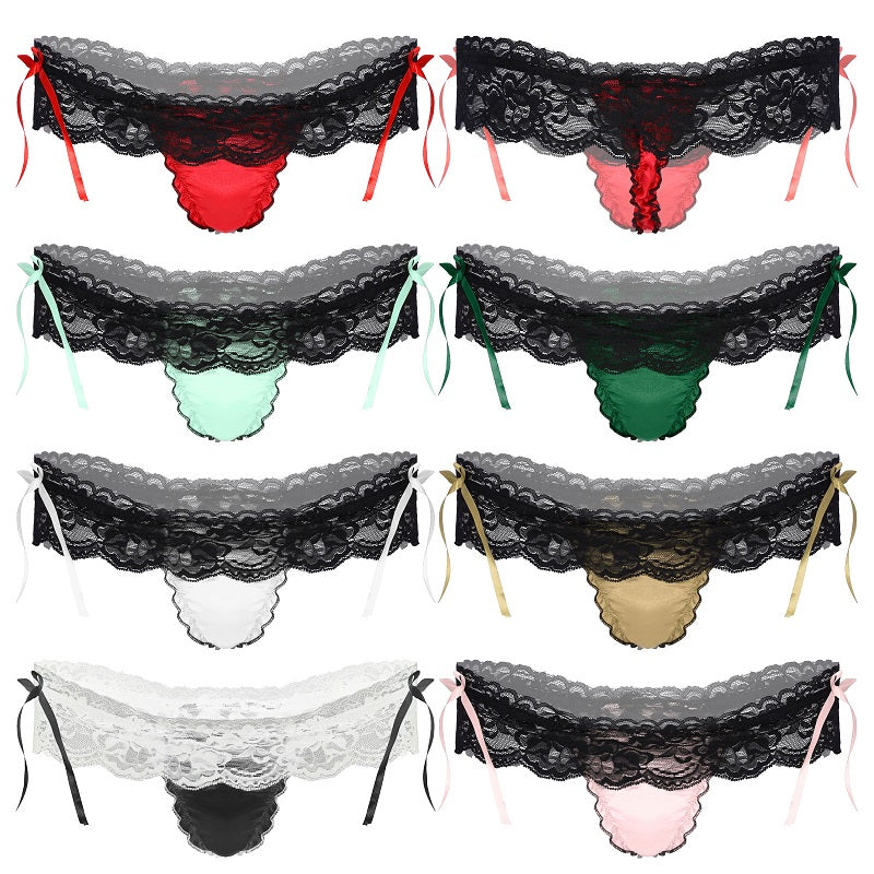 Sexy Men Cute Lace Thong - Fashion Men's Panties