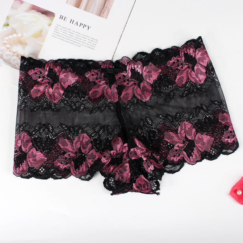 Sexy Lace Rose Pattern Boxer Briefs