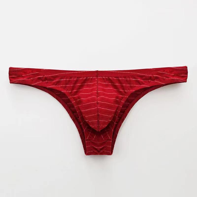 Men's Striped Hip Thong