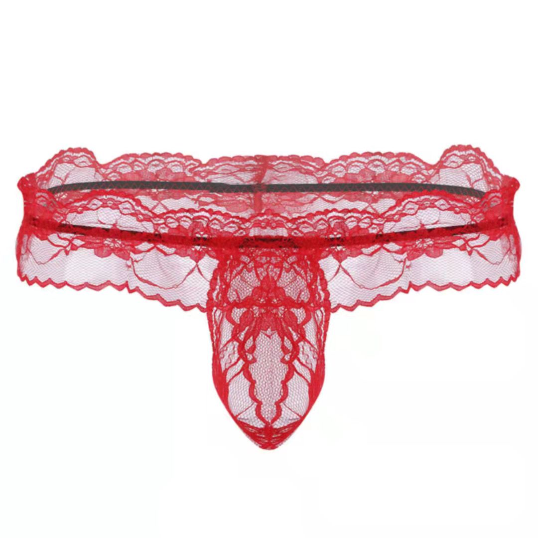 Lace Sexy Hollow Low-Rise Thong