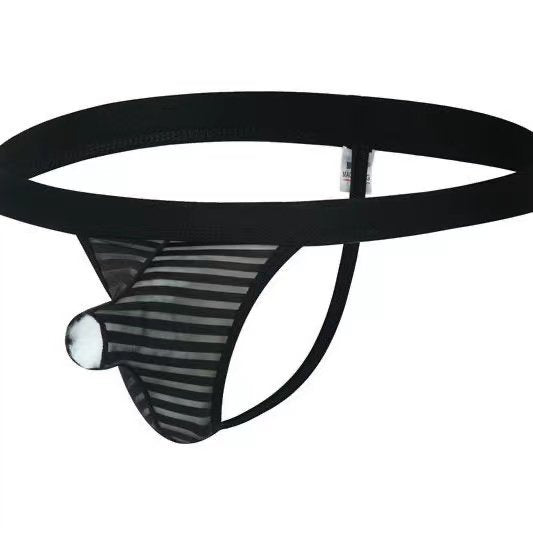 Sexy Striped Open Thong -