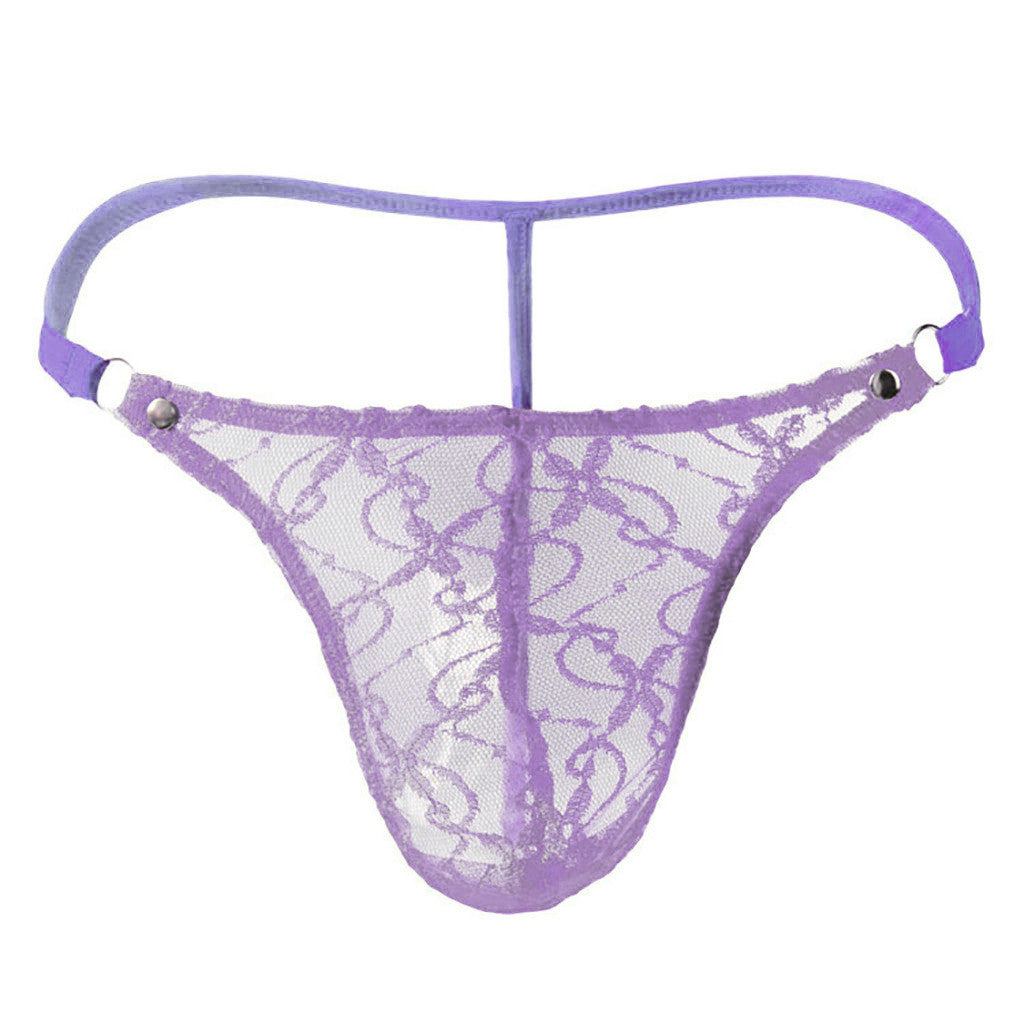 Low-Rise Sexy Lace Thong - Fashion Men's Panties