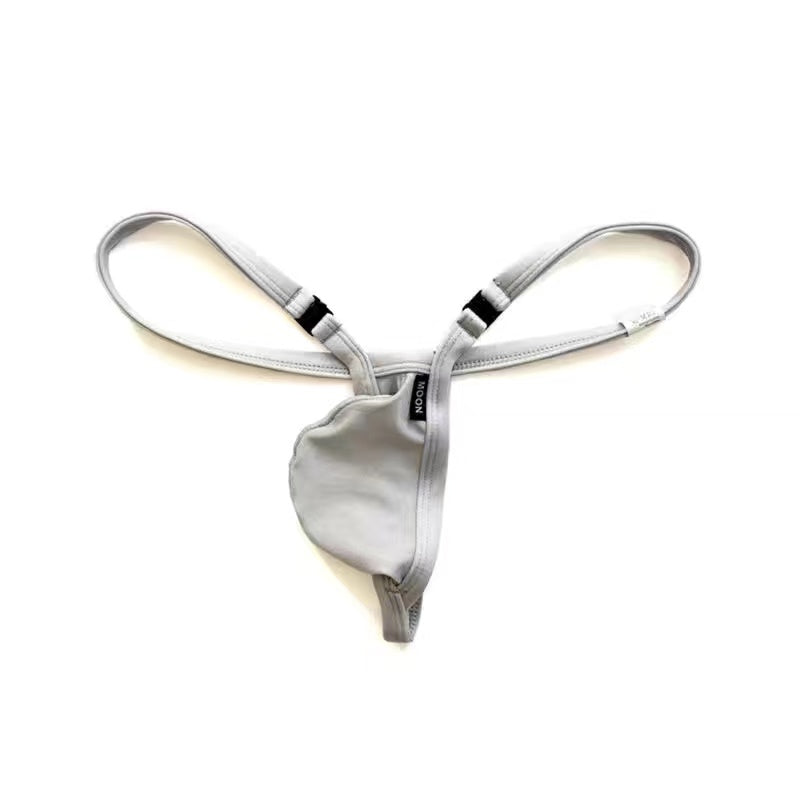 Tight-Fitting Low-Rise Detachable Button Thong - Fashion Men's Panties