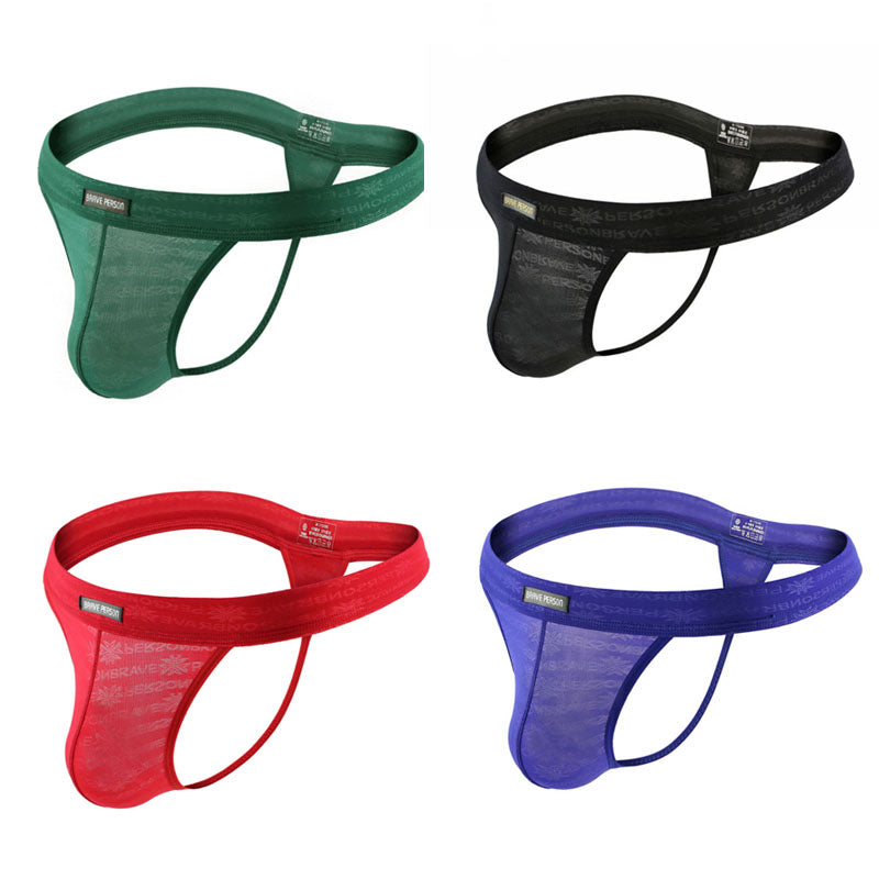Men's Mesh Print Thong - Fashion Men's Panties