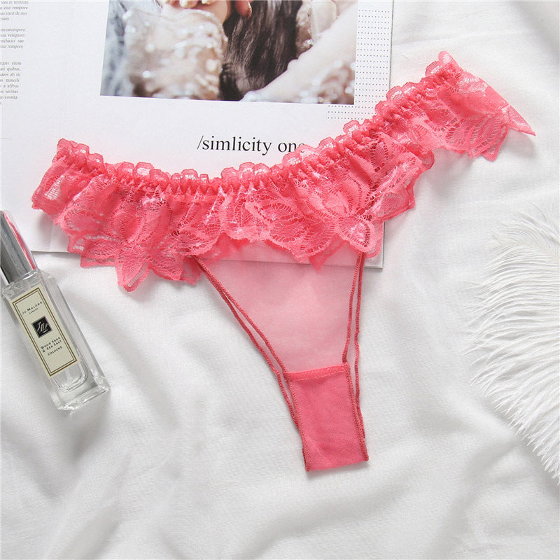 Low Waist Sexy Sheer Lace Thong