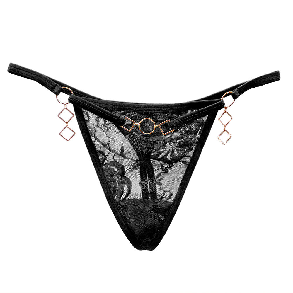 Mesh Lace Metal Breathable Sexy Thong