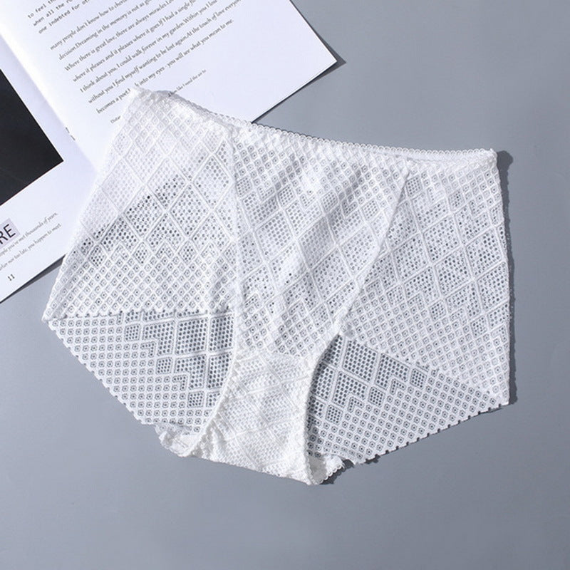 Lace High Elasticity Hollow Skin-friendly Transparent Boxer Briefs