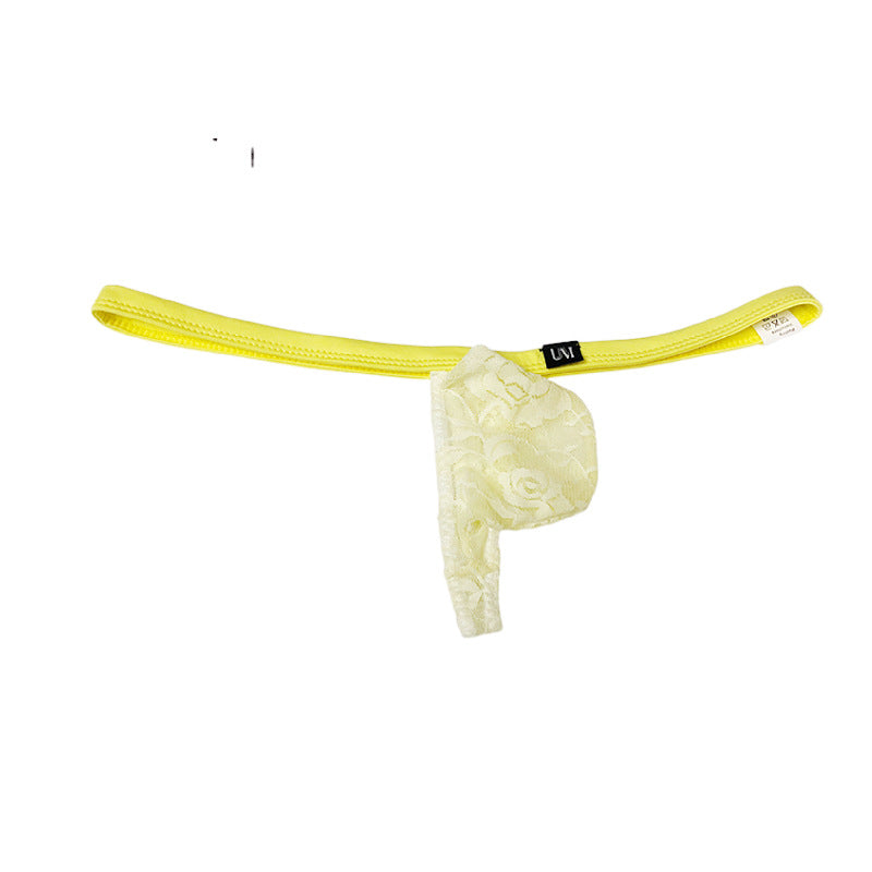 Transparent lace breathable thong