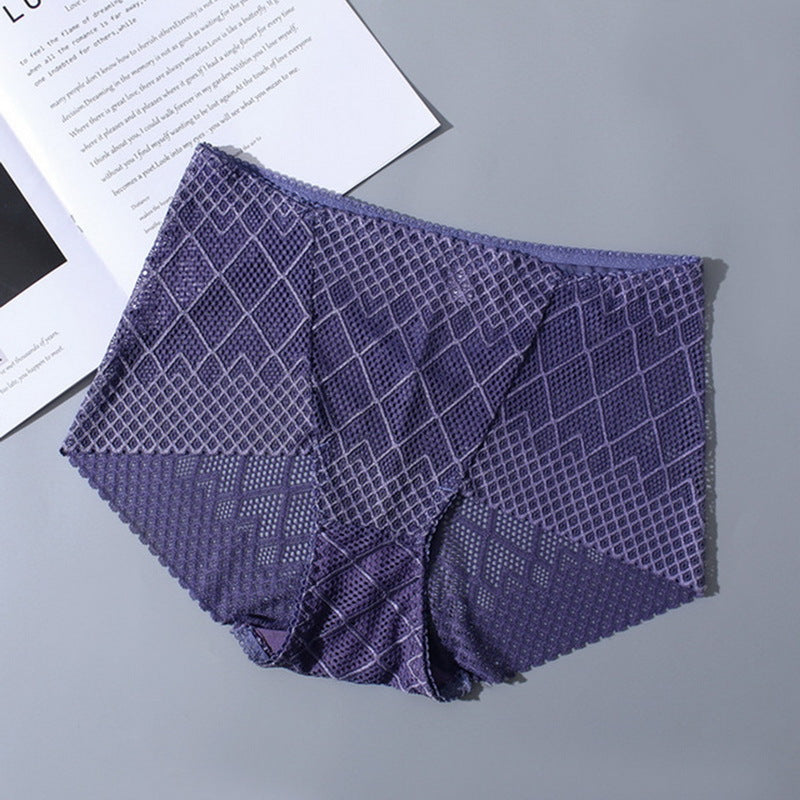 Lace High Elasticity Hollow Skin-friendly Transparent Boxer Briefs