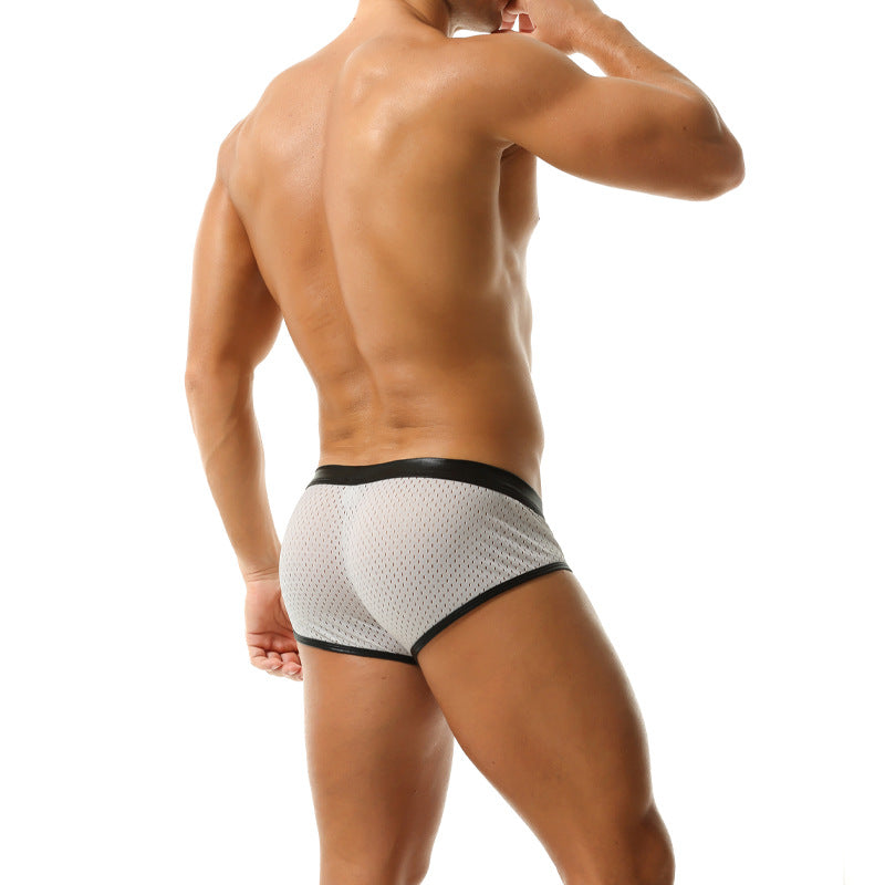 Men's Sexy Breathable Hip Lift Low Waist Boxer Briefs