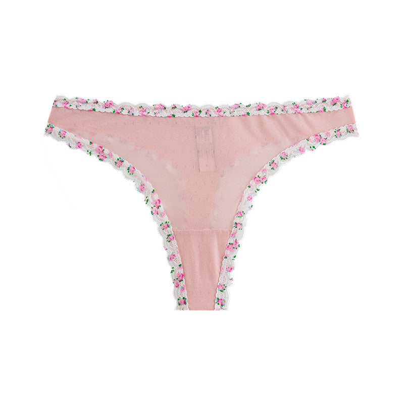 Lace Sexy Low Waist See-through Thong