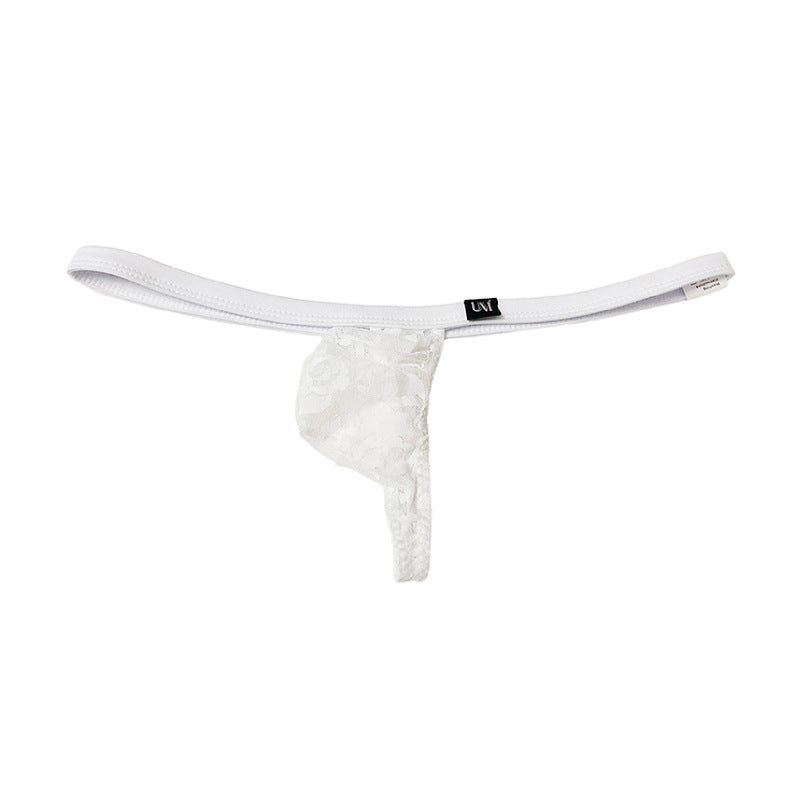 Transparent lace breathable thong