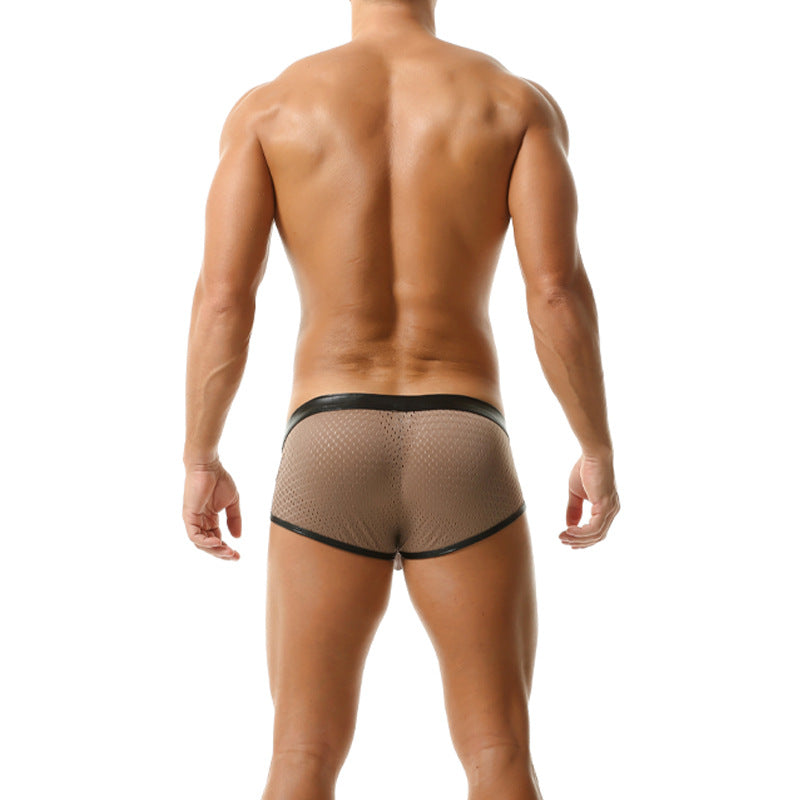 Men's Sexy Breathable Hip Lift Low Waist Boxer Briefs