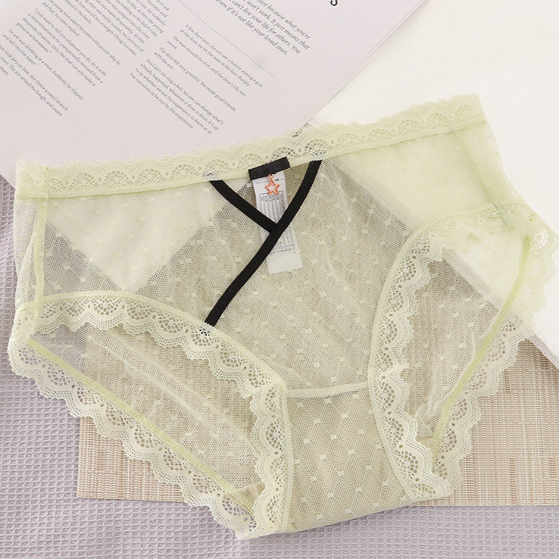 Hollow transparent lace sexy panties