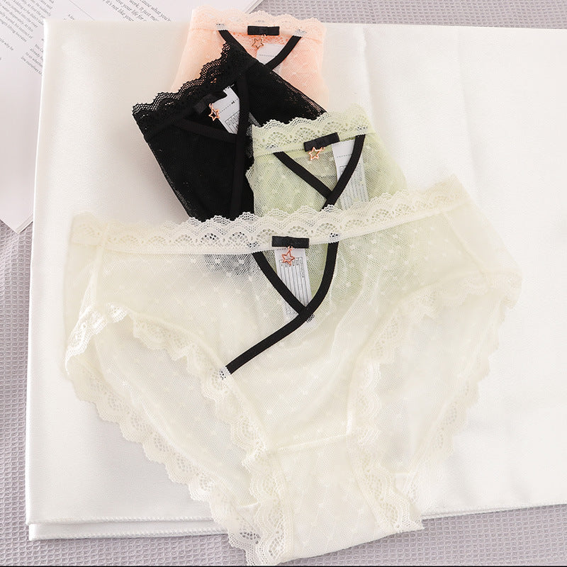 Hollow transparent lace sexy panties