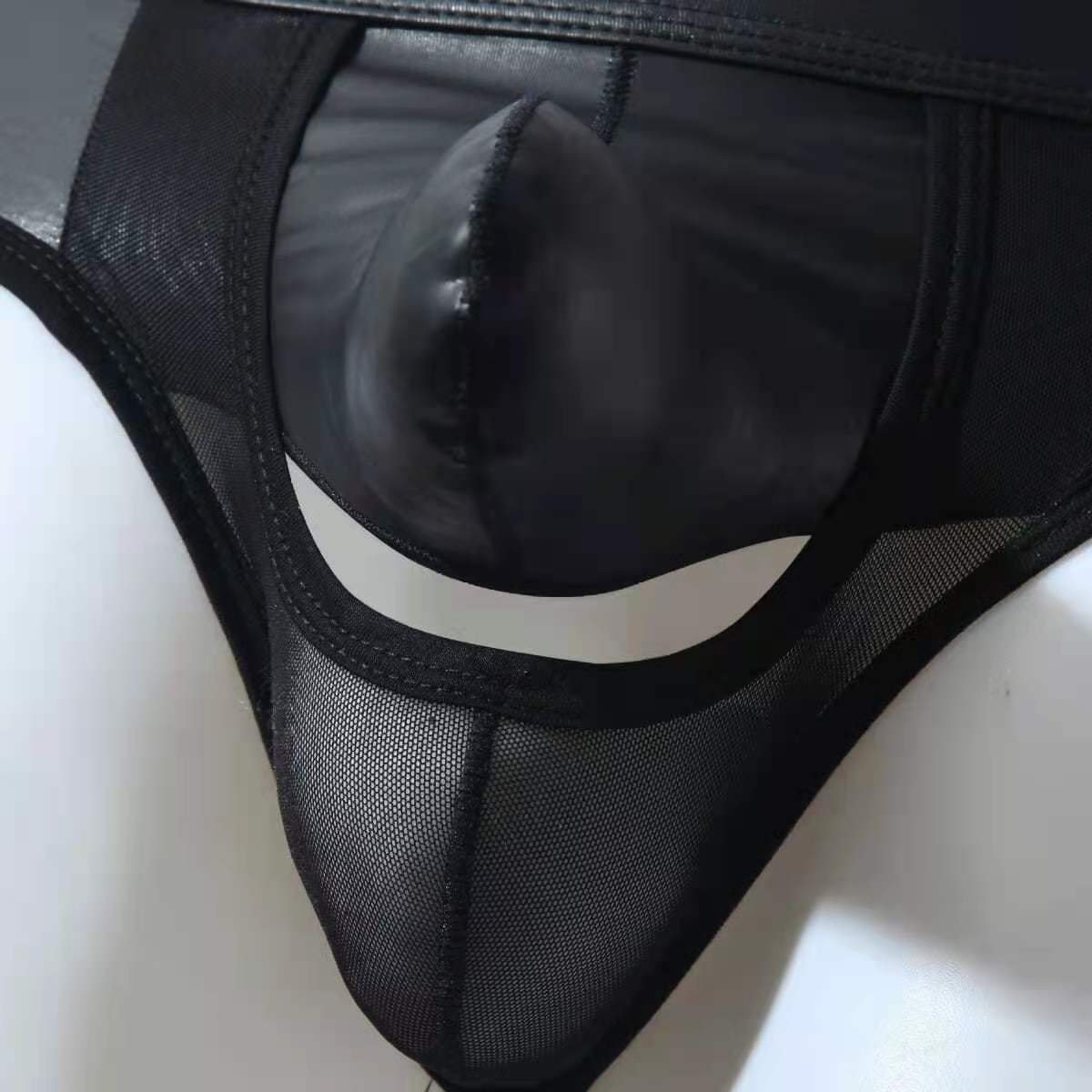 Separate Ice Silk Striped Back Empty Thong -