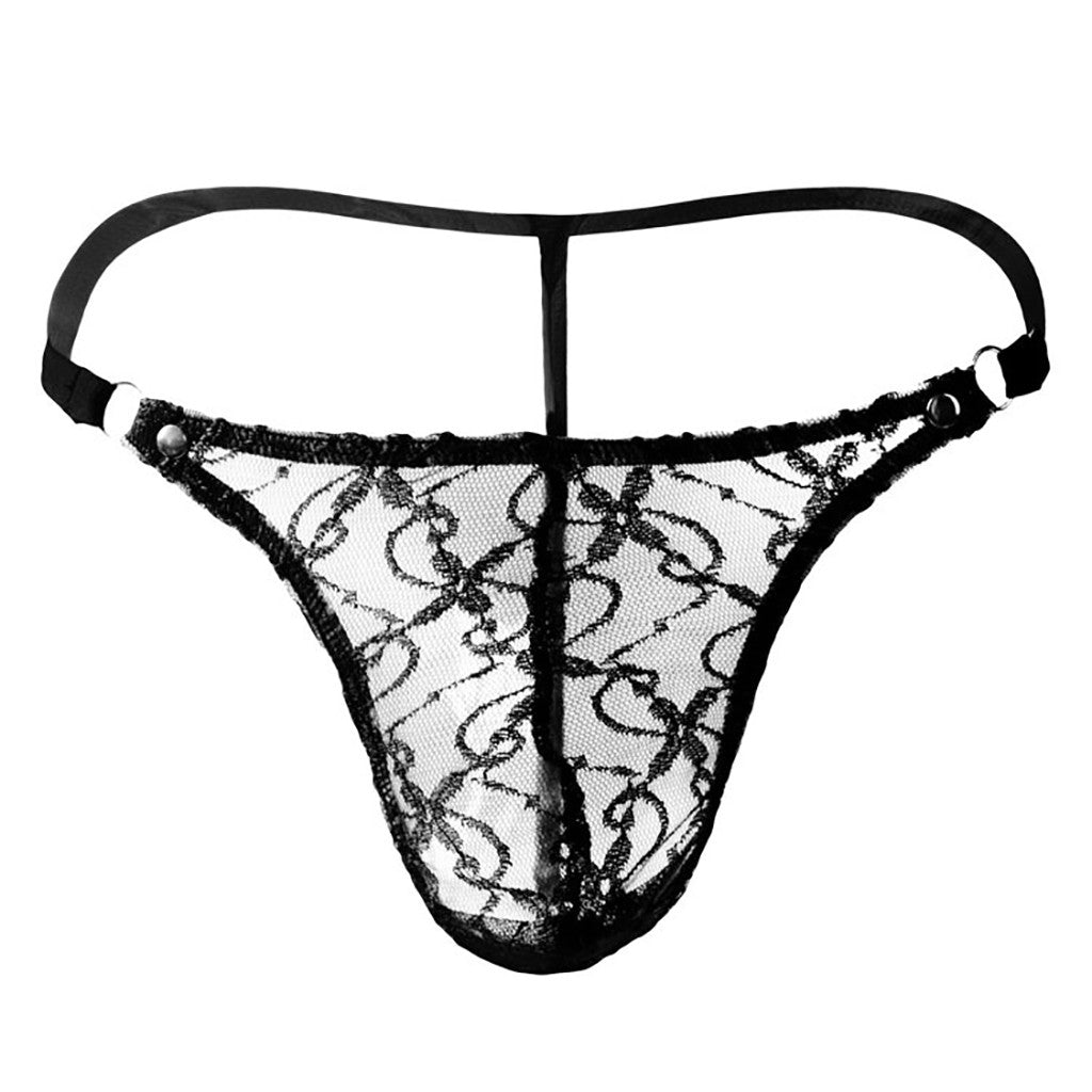 Low-Rise Sexy Lace Thong - Fashion Men's Panties