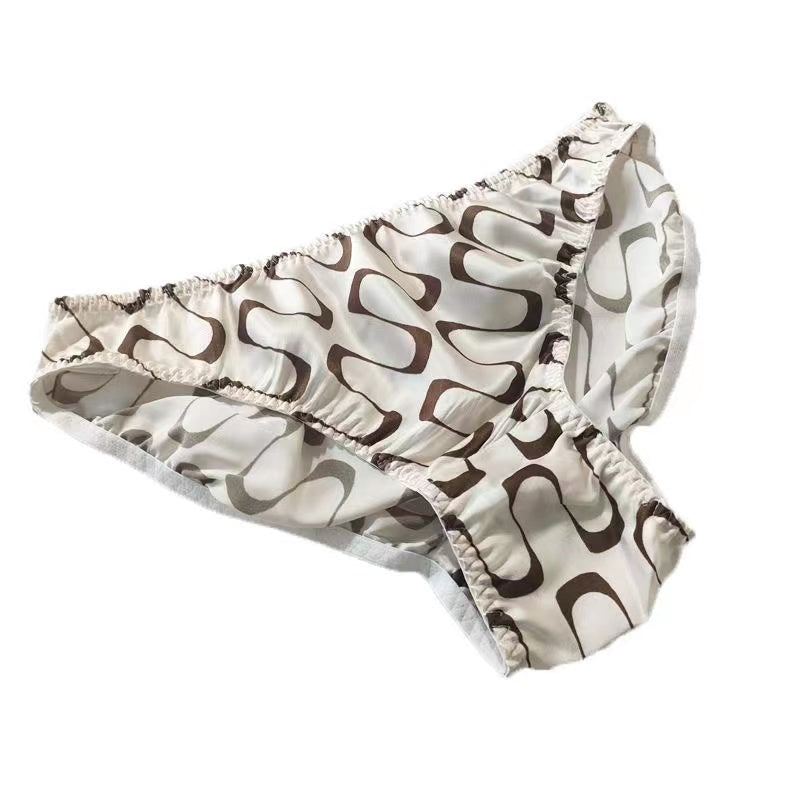 100% mulberry silk printed panty