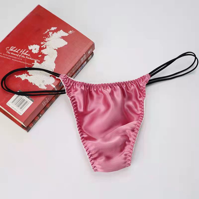 100% mulberry silk low waist thong