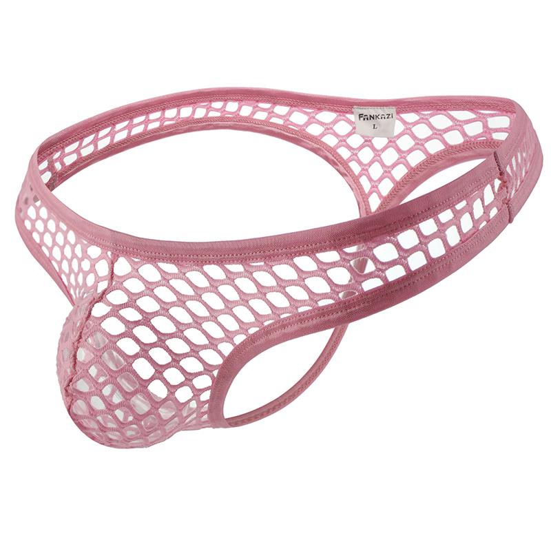 Men's Sexy Transparent Mesh Thong