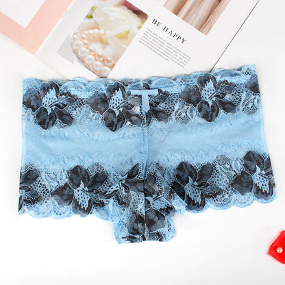 Sexy Lace Rose Pattern Boxer Briefs
