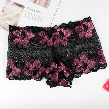 Sexy Lace Rose Pattern Boxer Briefs