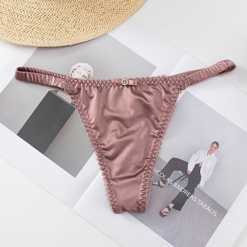 Low Waist Sexy Thin Strap Sheer Lightweight Soft Thong