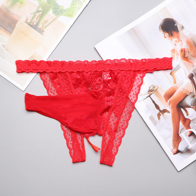 Men's Lace Sheer Thong