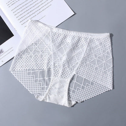 Lace High Elasticity Hollow Skin-friendly Transparent Boxer Briefs