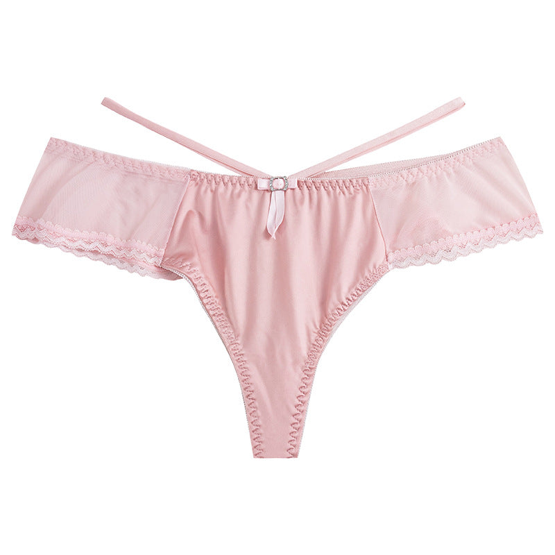 Lace Strap Hollow Transparent Sexy Low Waist Thong