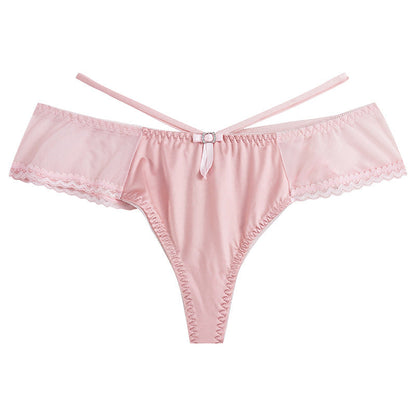 Lace Strap Hollow Transparent Sexy Low Waist Thong