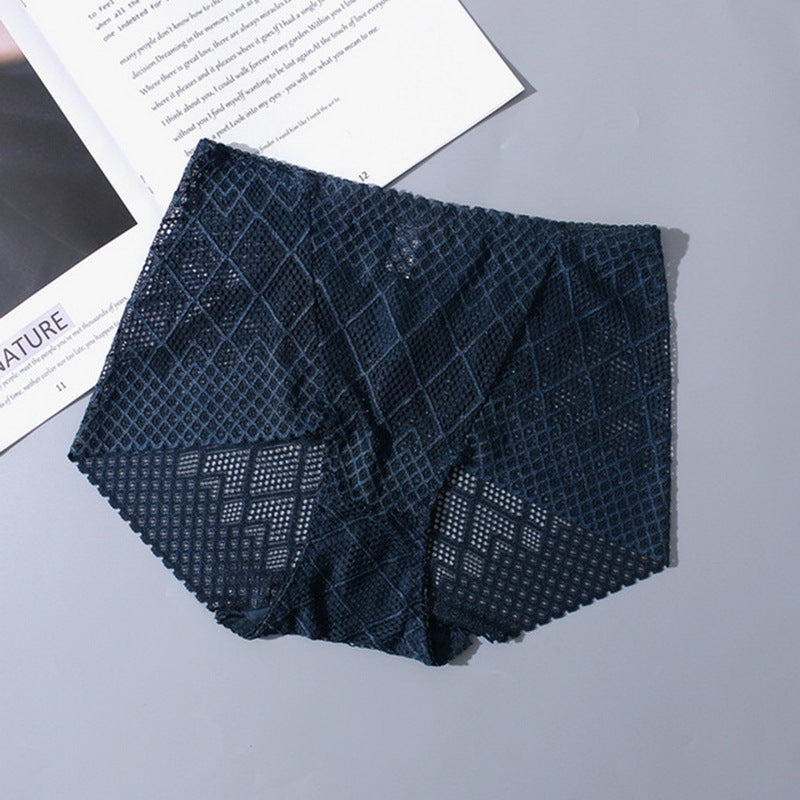 Lace High Elasticity Hollow Skin-friendly Transparent Boxer Briefs