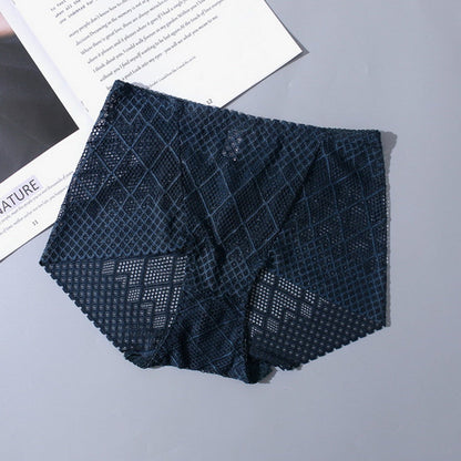 Lace High Elasticity Hollow Skin-friendly Transparent Boxer Briefs
