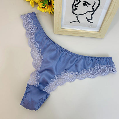 Low Waist Silk Sexy Thong