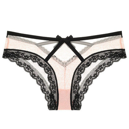 Sexy bow romantic lace panties