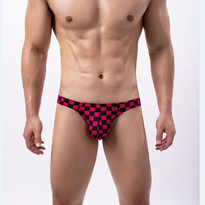 Men's Plaid Trendy Sexy Low Waist Thong