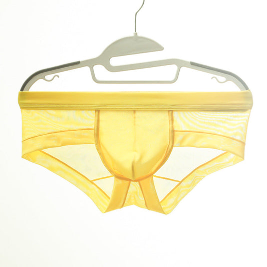 New Men's Low Waist Mesh Breathable Large Size Briefs