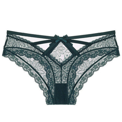 Sexy bow romantic lace panties