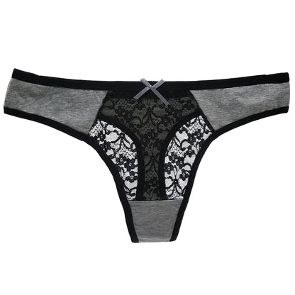 Large Size Sexy Low Waist Lace Hollow Thong