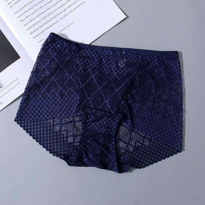 Lace High Elasticity Hollow Skin-friendly Transparent Boxer Briefs
