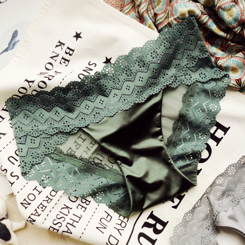 Lace Satin Mesh Panties